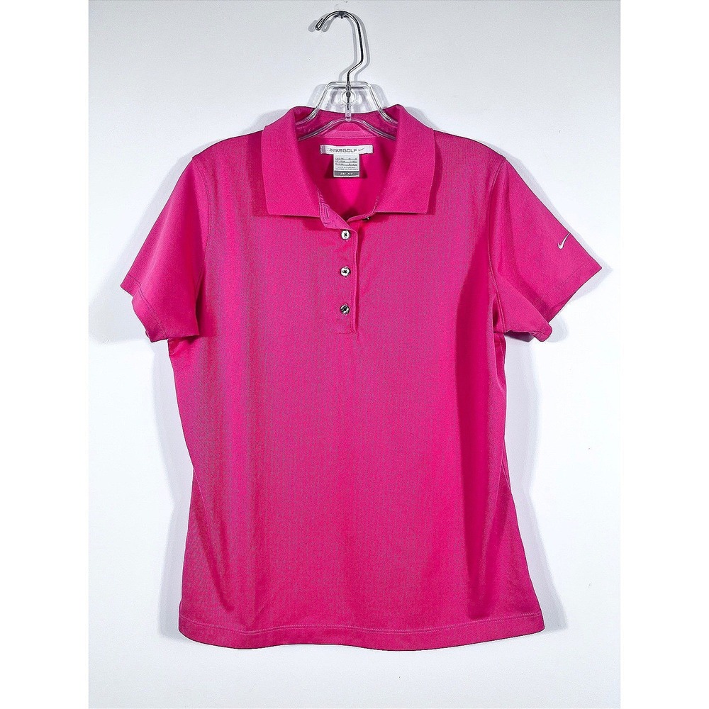 Nike Dri-Fit Golf Women's Large Pink Polo Shirt